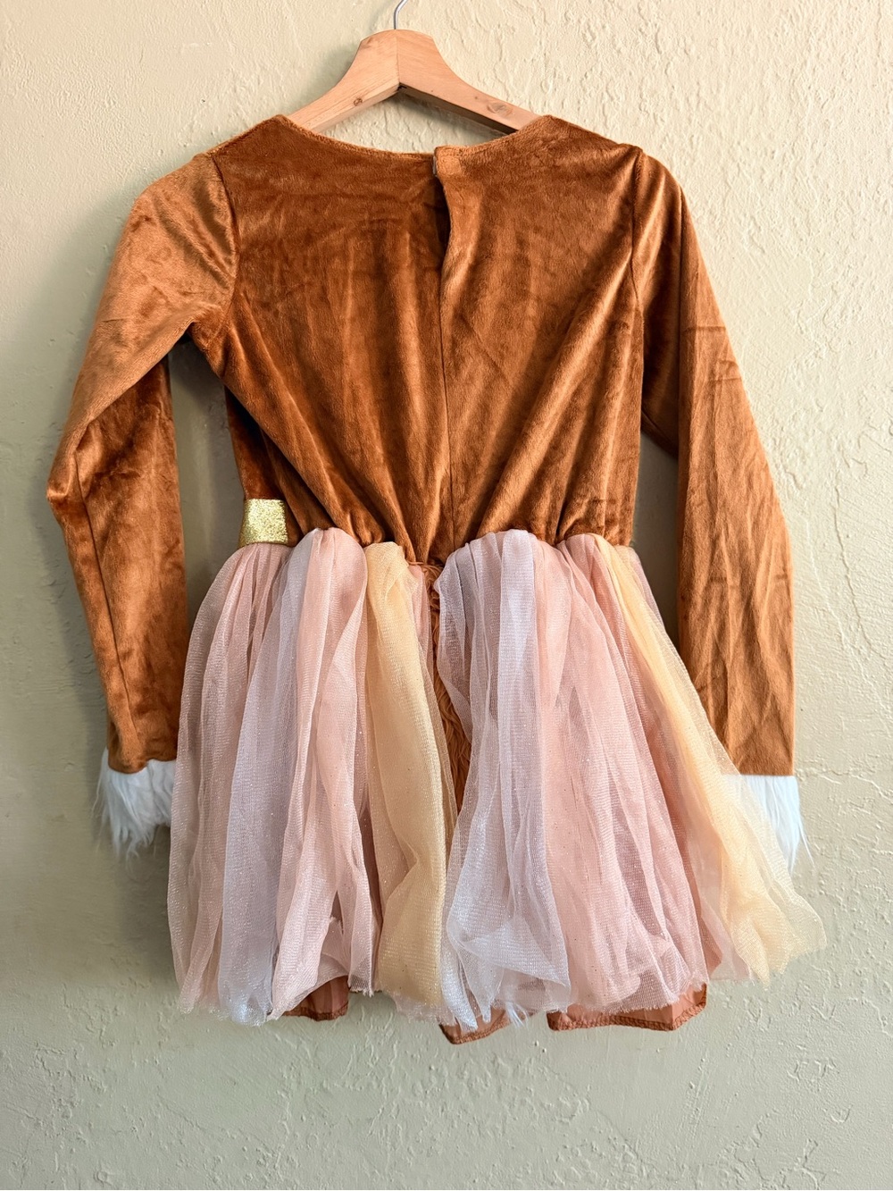Spirit Brown and Pink Tulle Fuzzy Deer Waistband Costume Dress - Picture 2 of 4